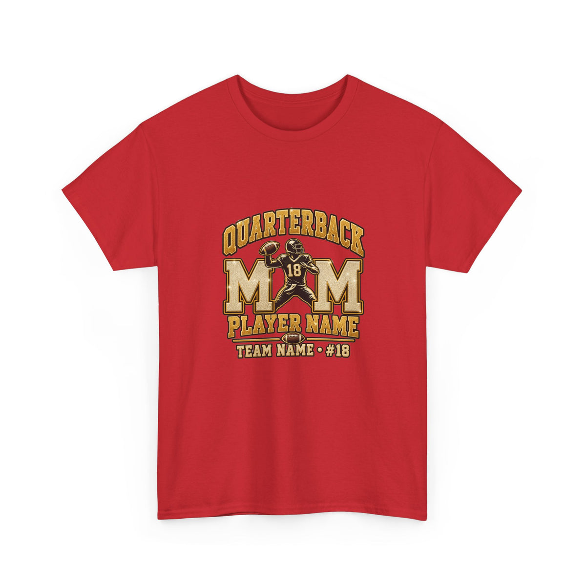 Personalized Quarterback Mom Shirt — Player Name Team Number Game Day Tee