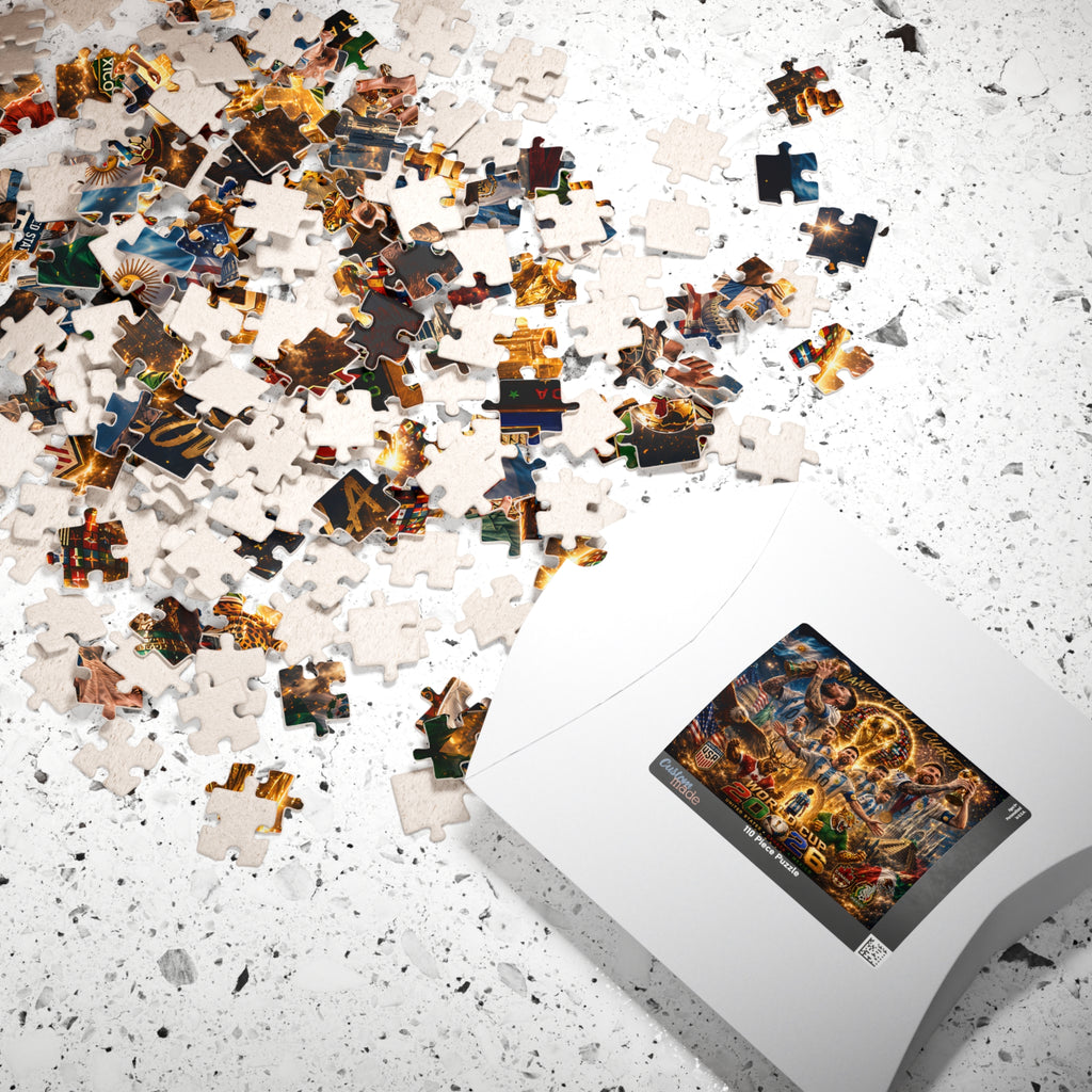 Argentina World Cup 2026 Soccer Puzzle – "Vamos por la Cuarta" (110–1014 pcs)