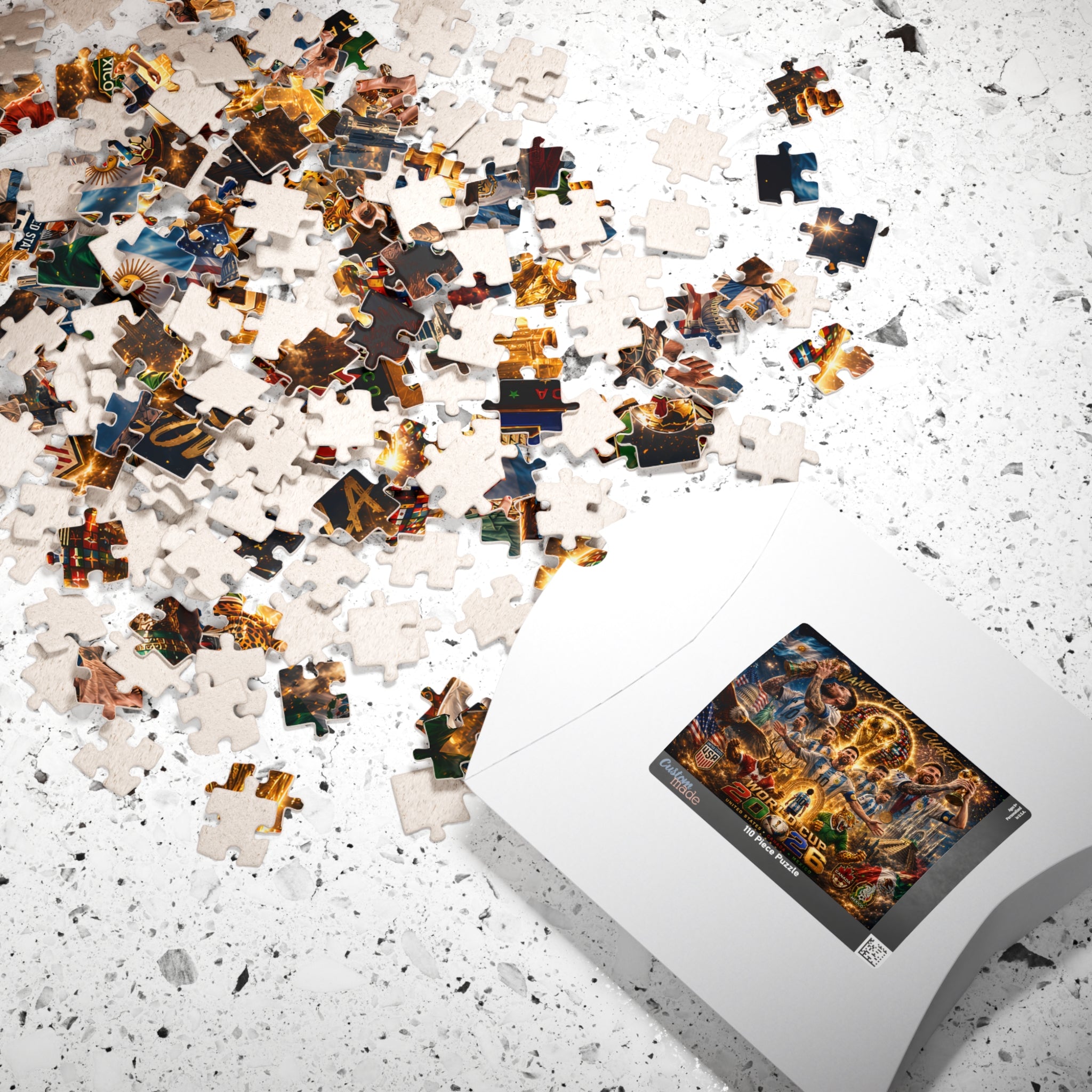 Argentina World Cup 2026 Soccer Puzzle – "Vamos por la Cuarta" (110–1014 pcs)