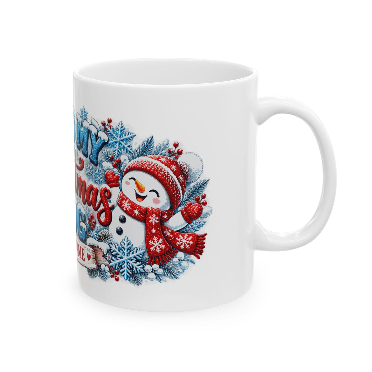 Personalized This Is My Christmas Mug — Cute Snowmen
