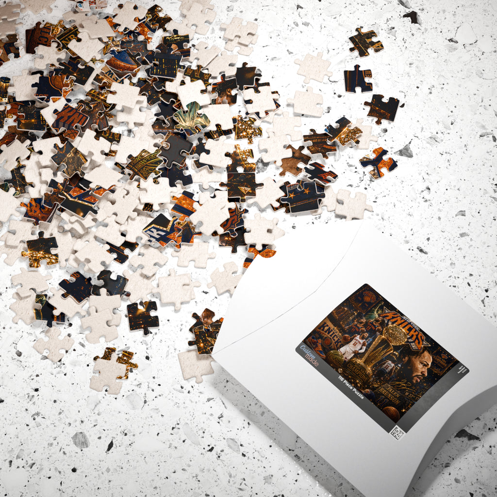 New York Knicks Championship Collage Puzzle — V. Brunson Fan Jigsaw (110/252/520/1014 pcs)