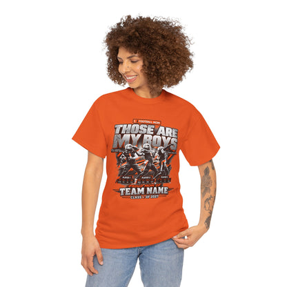 Personalized Football Mom Shirt, Those Are My Boys Tee, Proud Mom Custom Player Shirt, Team Name Class of 2027 Gift