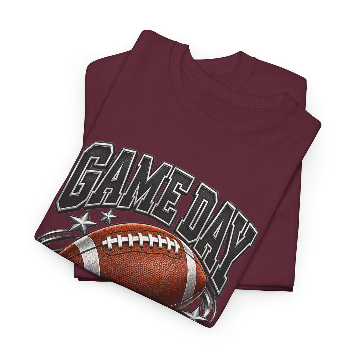 Personalized Game Day Proud Dad Shirt — Black Silver Football