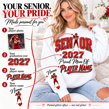 How to personalize: player photo, graduation year, player name and sleeve name