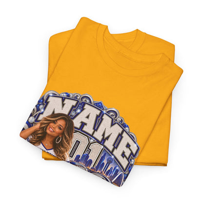 Personalized Football Mom Shirt – Custom Player Name, Number & Team Name – Lady Mascot Game Day Mom Tee – Glitter Effect