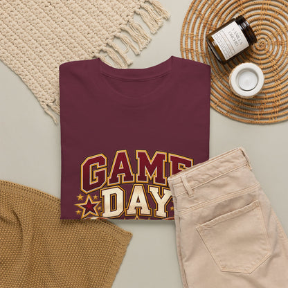 Personalized Game Day Those Are My Boys Shirt — Burgundy Gold