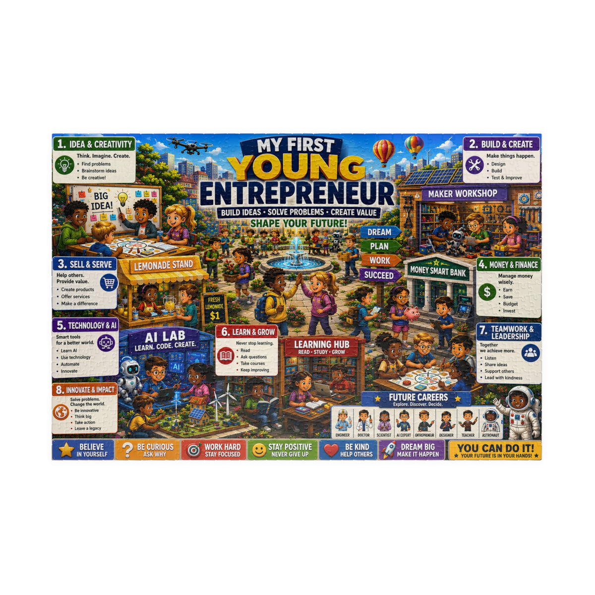 My First Young Entrepreneur Puzzle 110  520  1014 Piece | Educational Kids Jigsaw