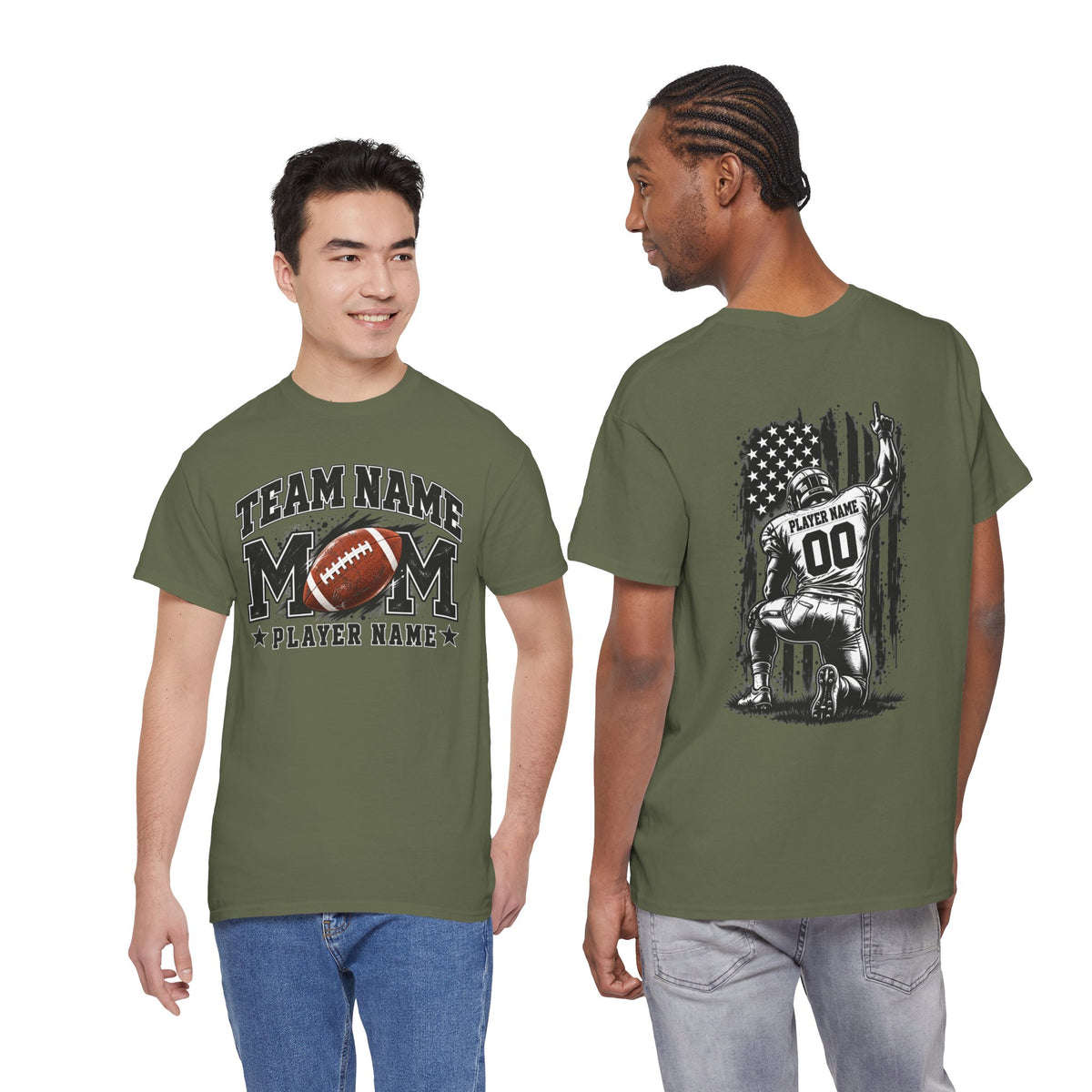 Personalized Football Mom Shirt, Player Name & Number, Custom Team Mom Tee, Football Game Day Shirt