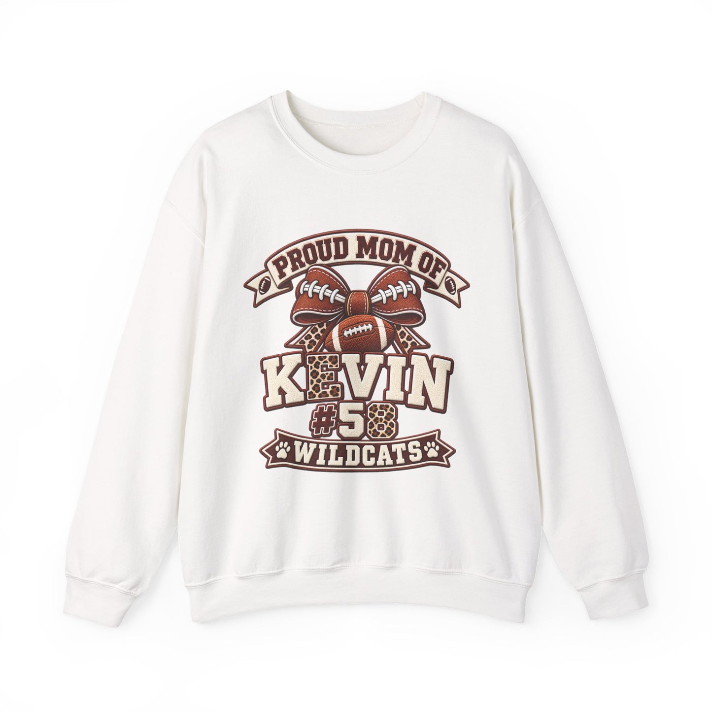 Personalized Football Mom Sweatshirt, Proud Mom of Player, Custom Name & Number, Team Mom, Senior 2027, Game Day Gift