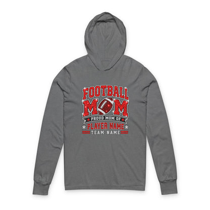 Personalized Football Mom Hoodie, Custom Player Name & Number, Proud Mom Game Day Sweatshirt, Front and Back Design