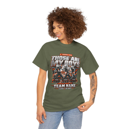 Personalized Football Mom Shirt, Those Are My Boys Tee, Proud Mom Custom Player Shirt, Team Name Class of 2027 Gift
