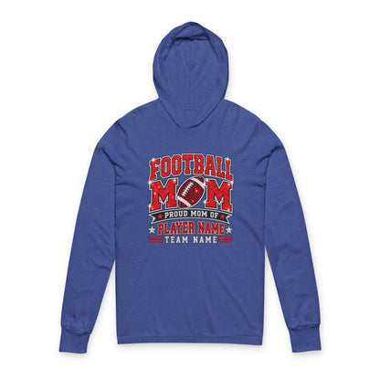 Personalized Football Mom Hoodie, Custom Player Name & Number, Proud Mom Game Day Sweatshirt, Front and Back Design