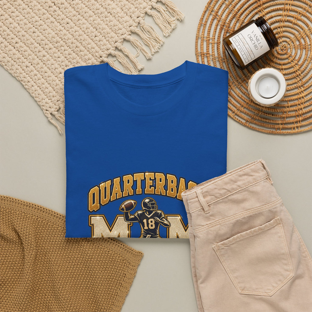 Personalized Quarterback Mom Shirt — Player Name Team Number Game Day Tee