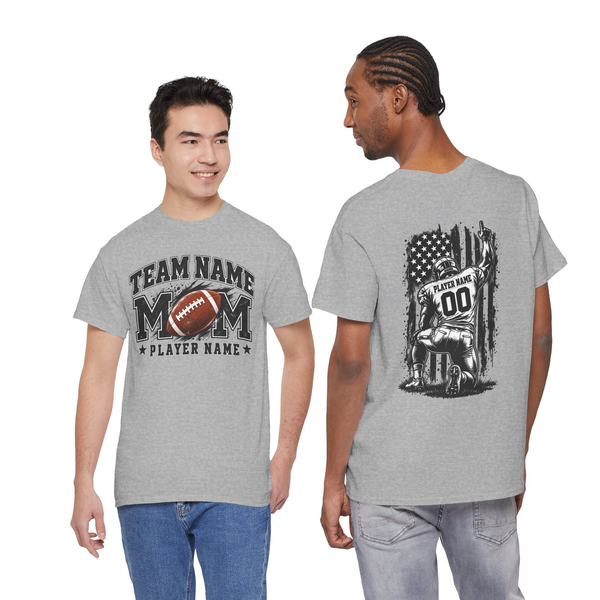 Personalized Football Mom Shirt, Player Name & Number, Custom Team Mom Tee, Football Game Day Shirt