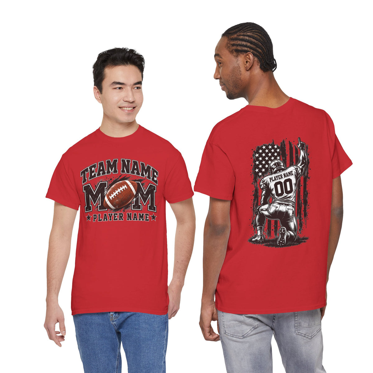 Personalized Football Mom Shirt, Player Name & Number, Custom Team Mom Tee, Football Game Day Shirt