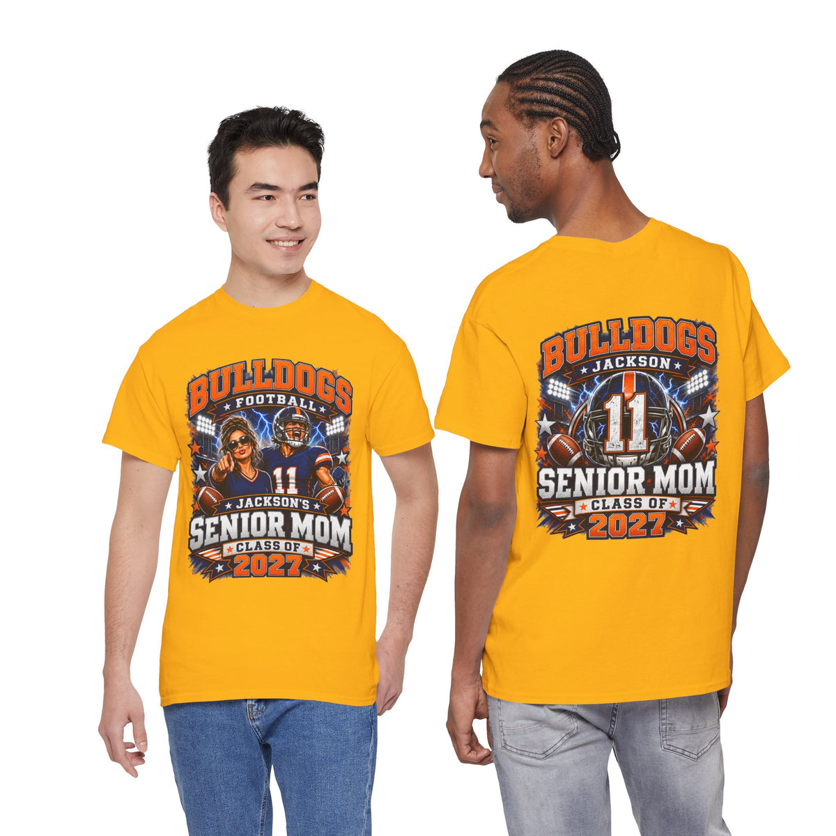 Personalized Senior Mom Football Shirt Class of 2027