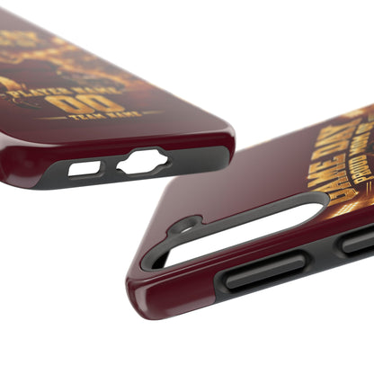Personalized Game Day Proud Mom Photo Phone Case – Burgundy & Gold