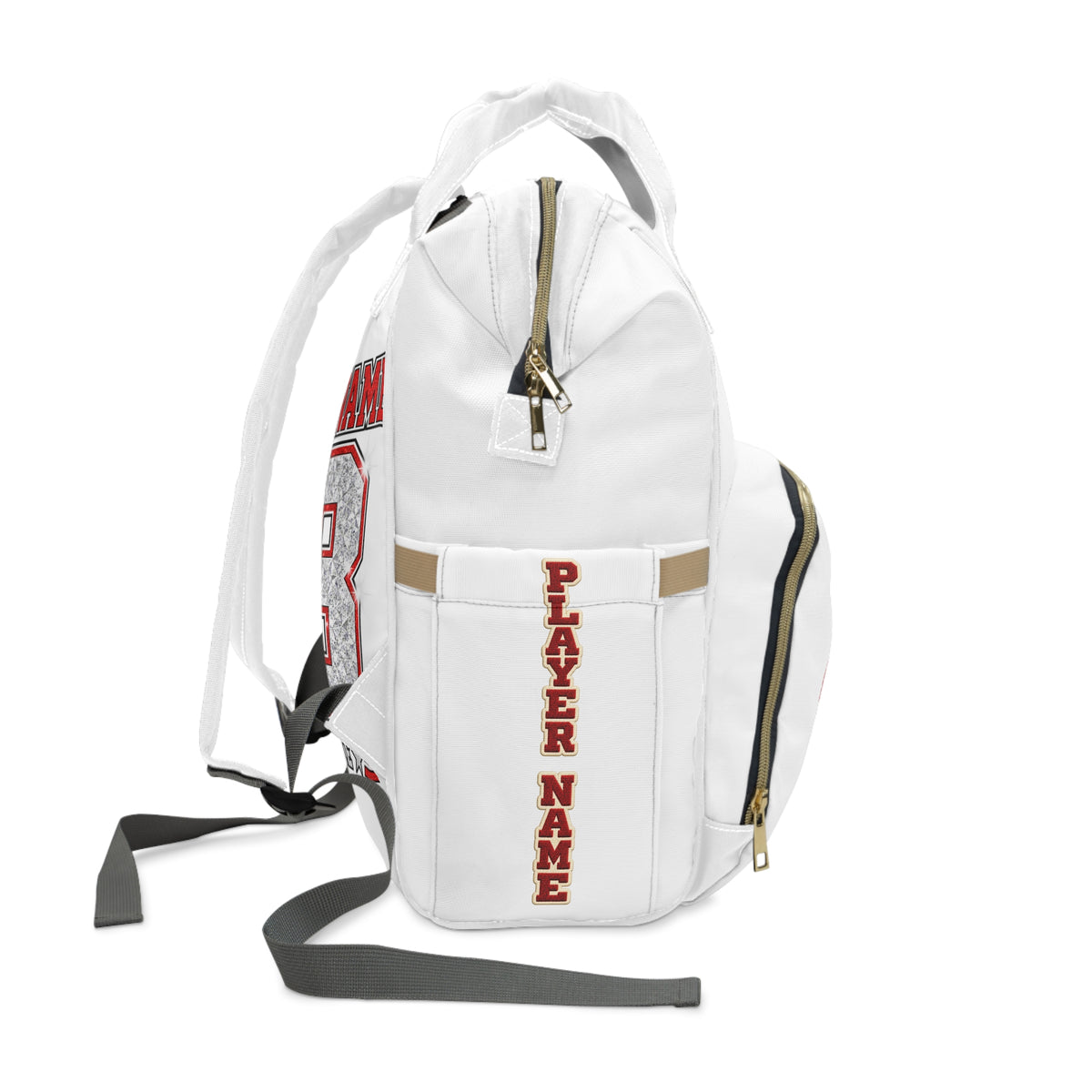 Personalized Football Mom Diaper Backpack, Custom Player Photo and Name, Proud Mom Game Day Bag, Football Mom Gift