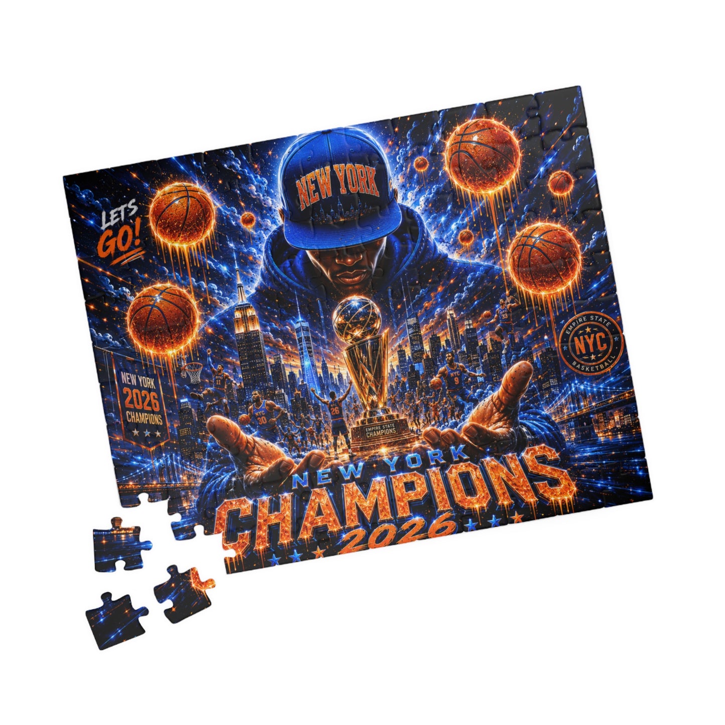 New York Champions 2026 Basketball Puzzle – 520/1014 Piece City Hoops Jigsaw
