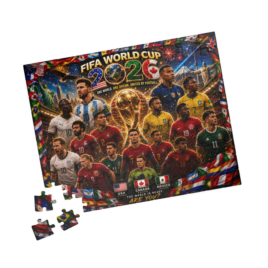 FIFA World Cup 2026 Champions Collage Puzzle – 252/520/1014 Piece Soccer Jigsaw
