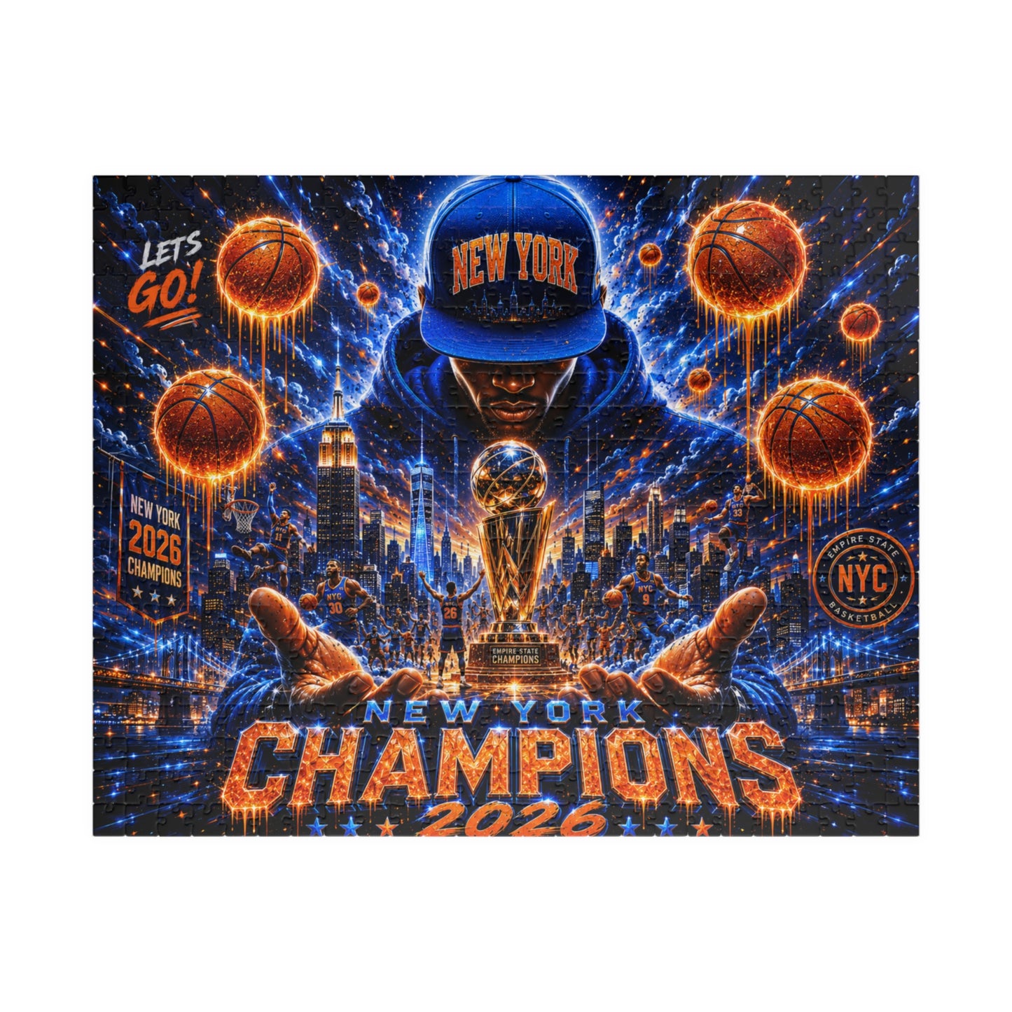 New York Champions 2026 Basketball Puzzle – 520/1014 Piece City Hoops Jigsaw