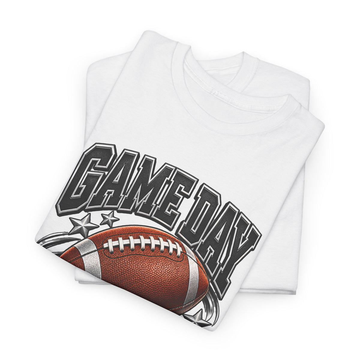 Personalized Game Day Proud Dad Shirt — Black Silver Football