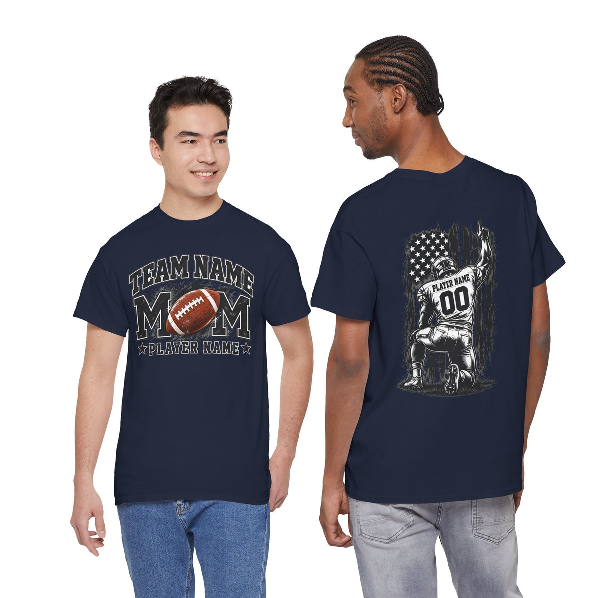 Personalized Football Mom Shirt, Player Name & Number, Custom Team Mom Tee, Football Game Day Shirt