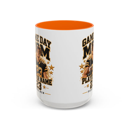 Personalized Game Day Mom Photo Mug – Custom Football Player Name & Number