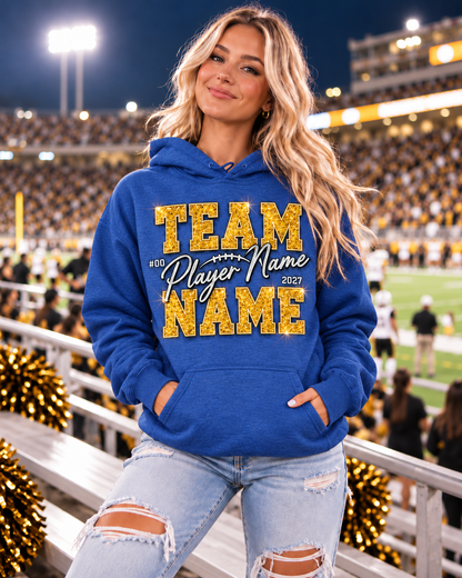 Personalized Game Day Hoodie Team Name & Player Name