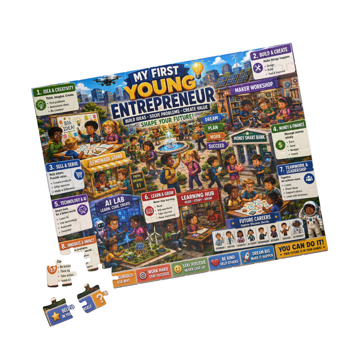 My First Young Entrepreneur Puzzle 110  520  1014 Piece | Educational Kids Jigsaw