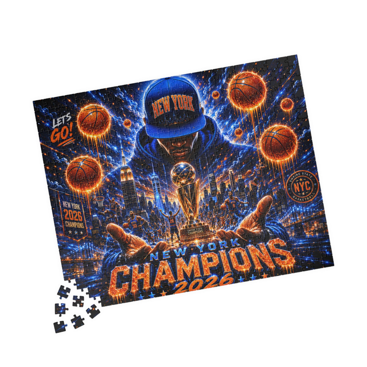 New York Champions 2026 Basketball Puzzle – 520/1014 Piece City Hoops Jigsaw
