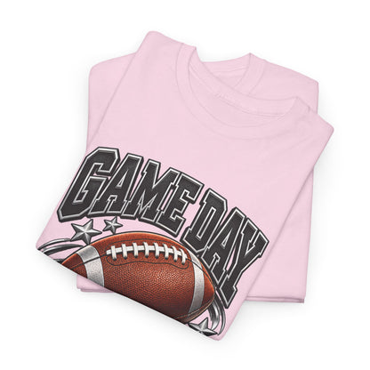 Personalized Game Day Proud Dad Shirt — Black Silver Football