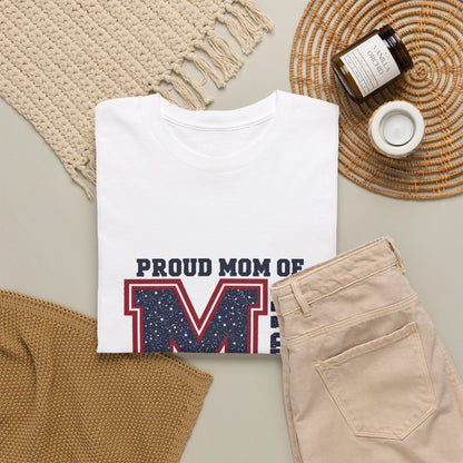 Personalized Football Mom Varsity Monogram Shirt – Proud Mom Of, Custom Player Name Team Number, Printed Glitter