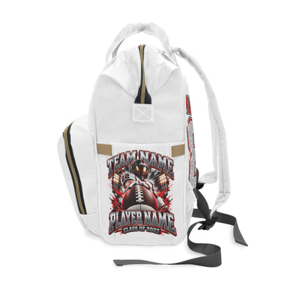 Personalized Football Mom Diaper Backpack, Custom Player Photo and Name, Proud Mom Game Day Bag, Football Mom Gift
