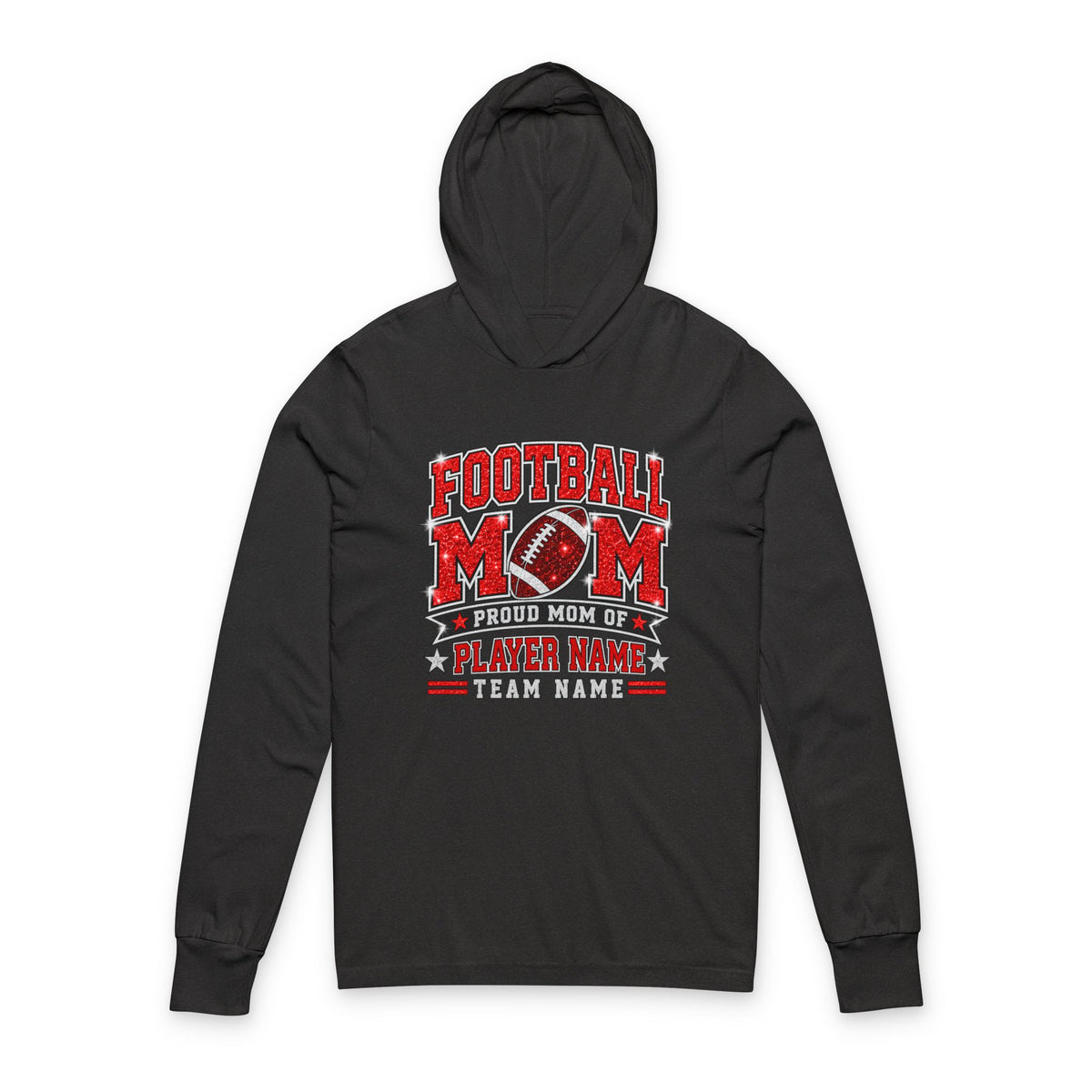 Personalized Football Mom Hoodie, Custom Player Name & Number, Proud Mom Game Day Sweatshirt, Front and Back Design