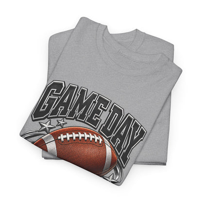 Personalized Game Day Proud Dad Shirt — Black Silver Football