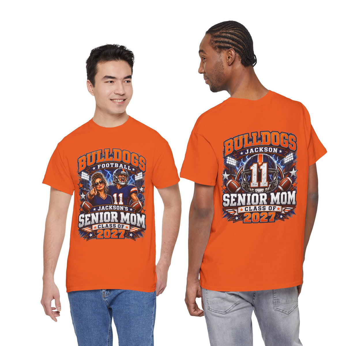 Personalized Senior Mom Football Shirt Class of 2027