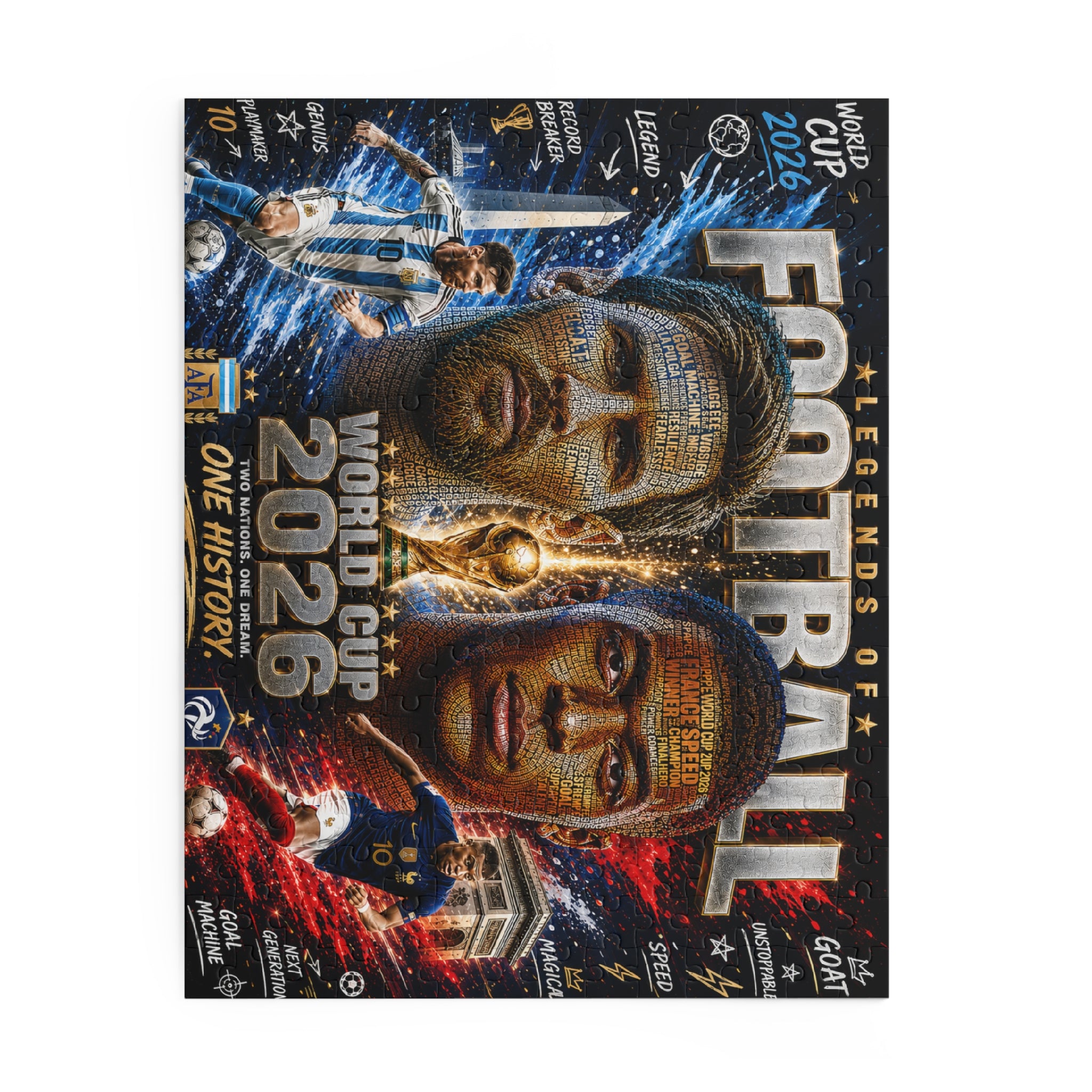 World Cup 2026 Football Legends Puzzle — 120/252/500-Piece Soccer Jigsaw