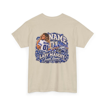 Personalized Football Mom Shirt – Custom Player Name, Number & Team Name – Lady Mascot Game Day Mom Tee – Glitter Effect