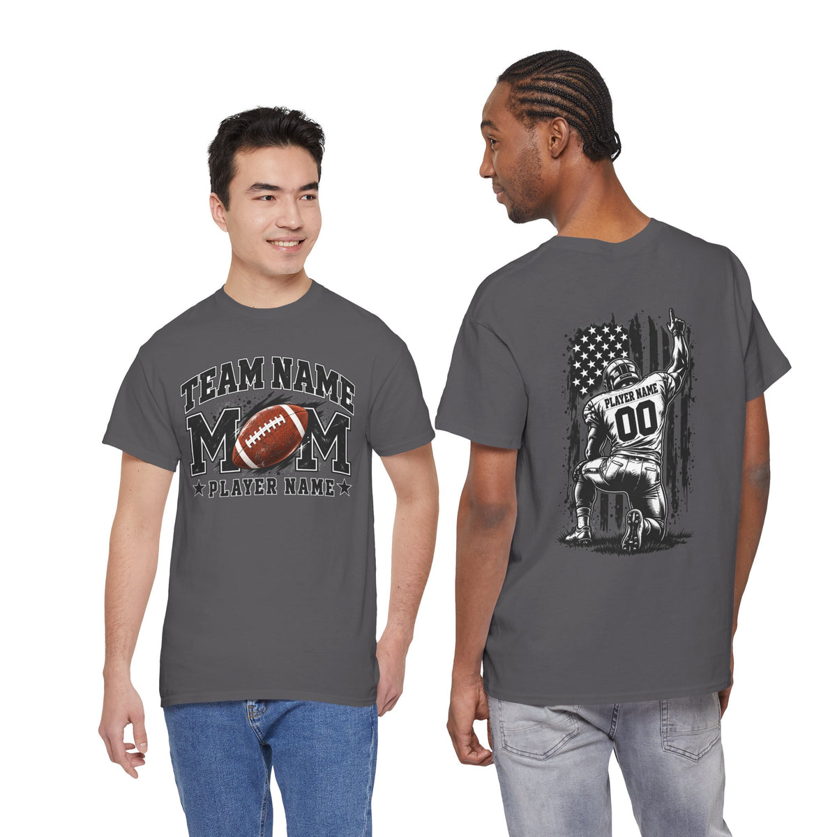 Personalized Football Mom Shirt, Player Name & Number, Custom Team Mom Tee, Football Game Day Shirt