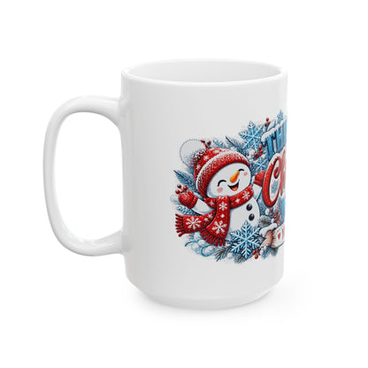 Personalized This Is My Christmas Mug — Cute Snowmen