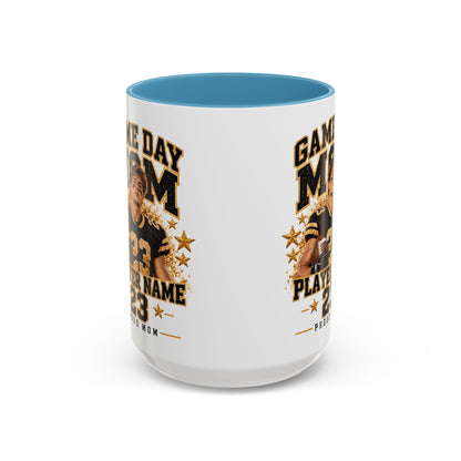 Personalized Game Day Mom Photo Mug – Custom Football Player Name & Number