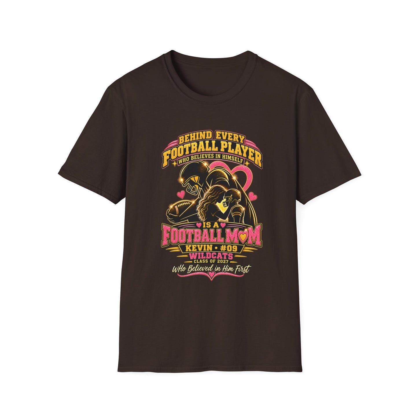 Personalized Football Mom Shirt, Custom Player Name Number Tee, Senior Mom 2027, Game Day Football Mama Shirt, Custom Team Gift