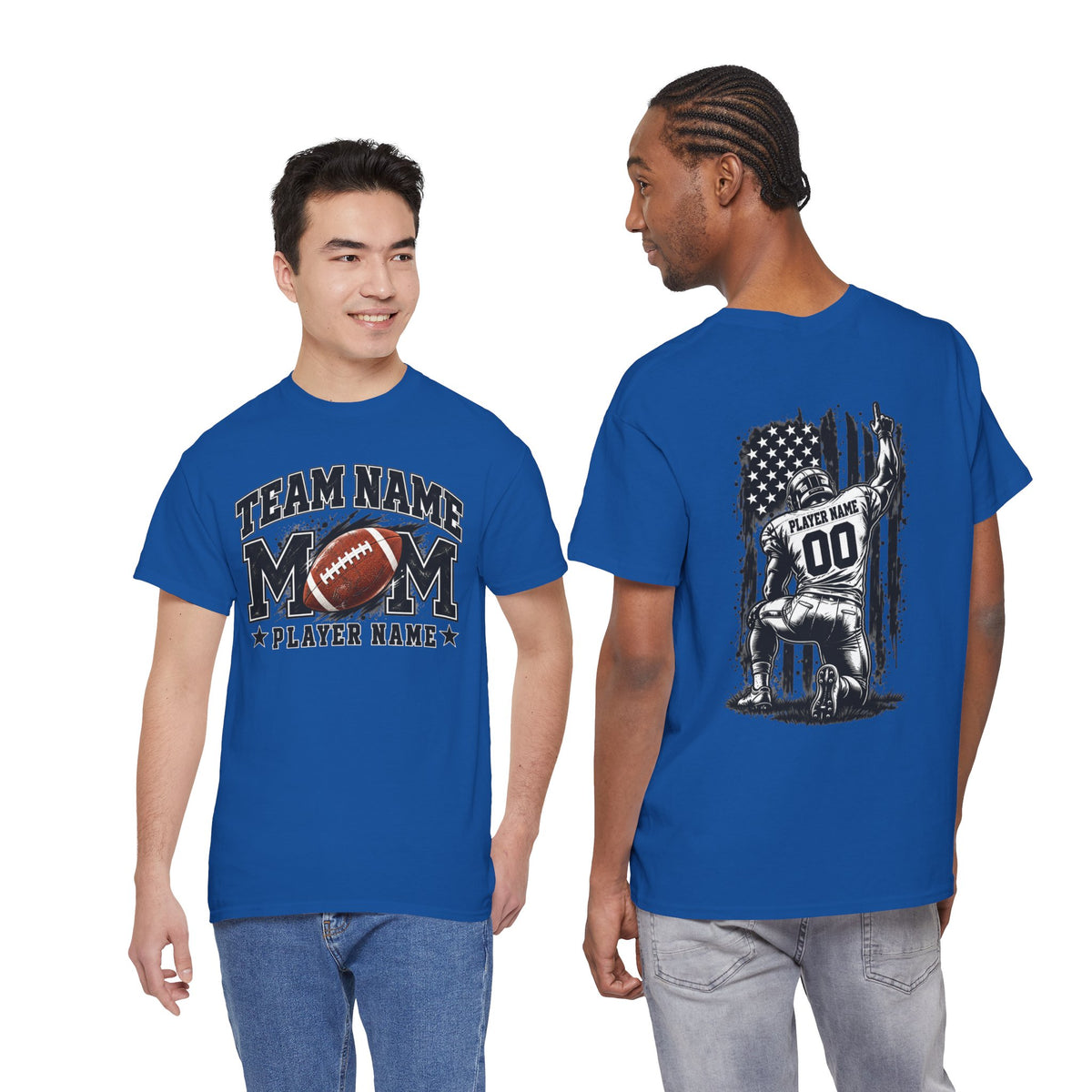 Personalized Football Mom Shirt, Player Name & Number, Custom Team Mom Tee, Football Game Day Shirt