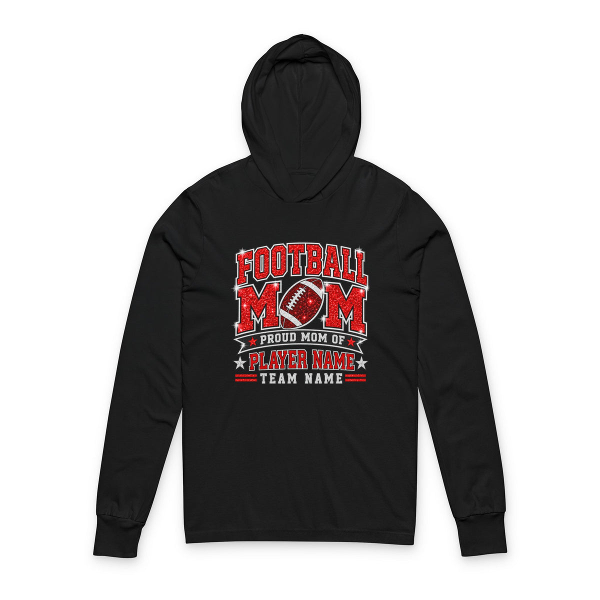 Personalized Football Mom Hoodie, Custom Player Name & Number, Proud Mom Game Day Sweatshirt, Front and Back Design