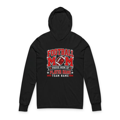 Personalized Football Mom Hoodie, Custom Player Name & Number, Proud Mom Game Day Sweatshirt, Front and Back Design