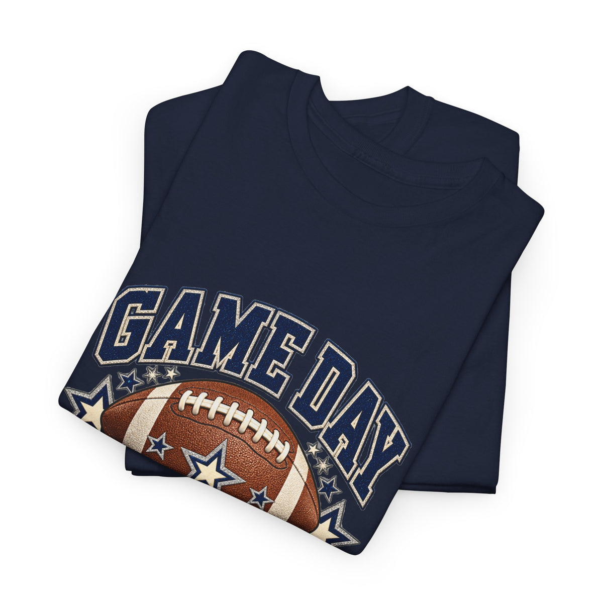 Personalized Game Day Senior Mom Shirt — Navy Silver Custom Year