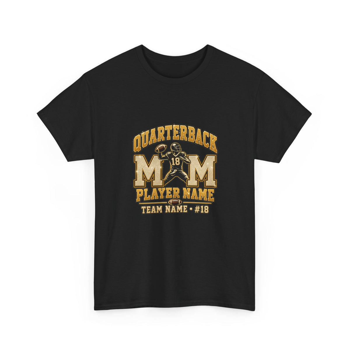 Personalized Quarterback Mom Shirt — Player Name Team Number Game Day Tee