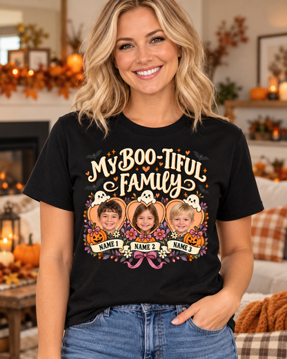 MY BOO-TIFUL FAMILY – front lifestyle mockup with three example child photos