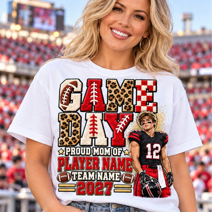 Game Day personalized shirt white lifestyle mockup